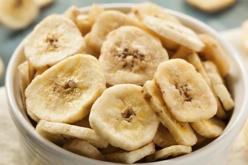 os chips de banana são ricos em fibras